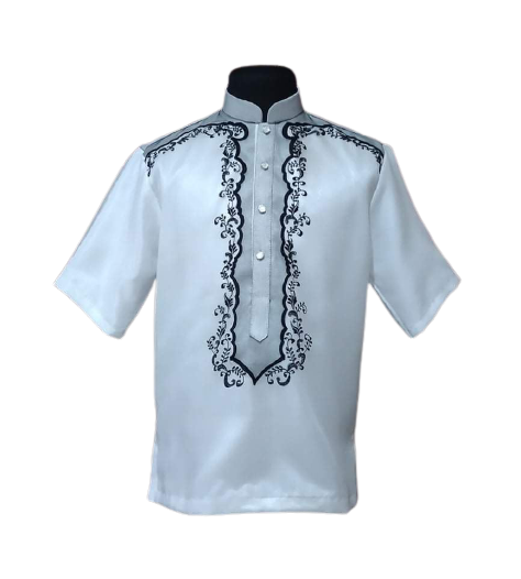 White Cultural Barong Tagalog
