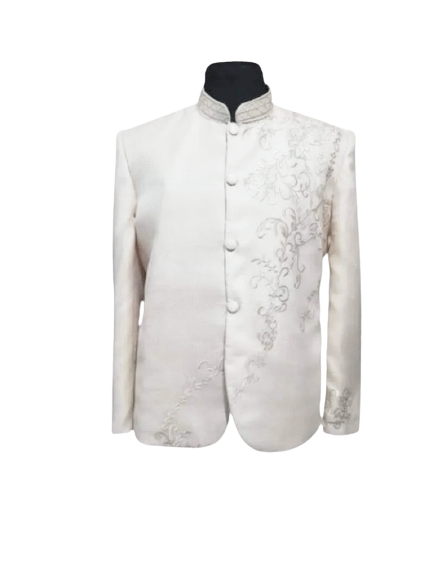 Premium White Barong Satin Coat