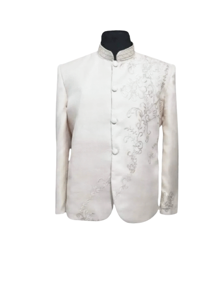 White Barong Satin Coat