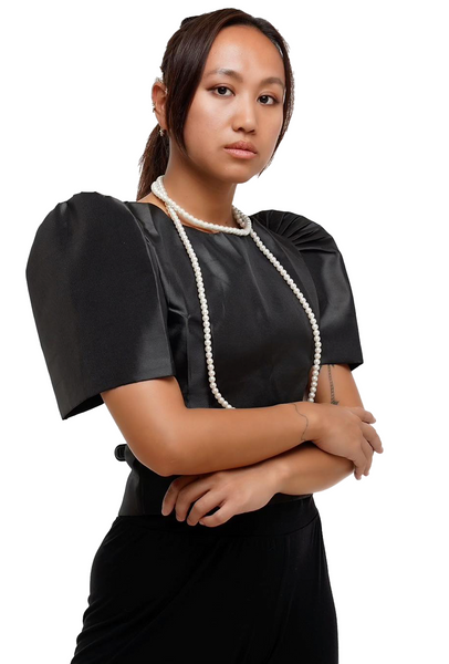 Black Filipiniana Top