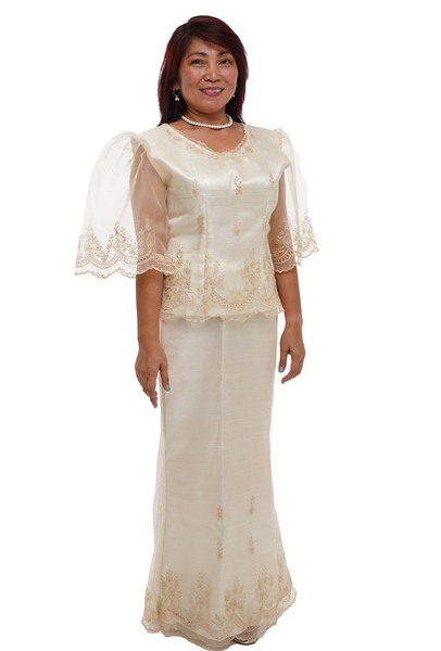 Classic Filipiniana Ninang Dress Mary MR762 For Sale Barong World