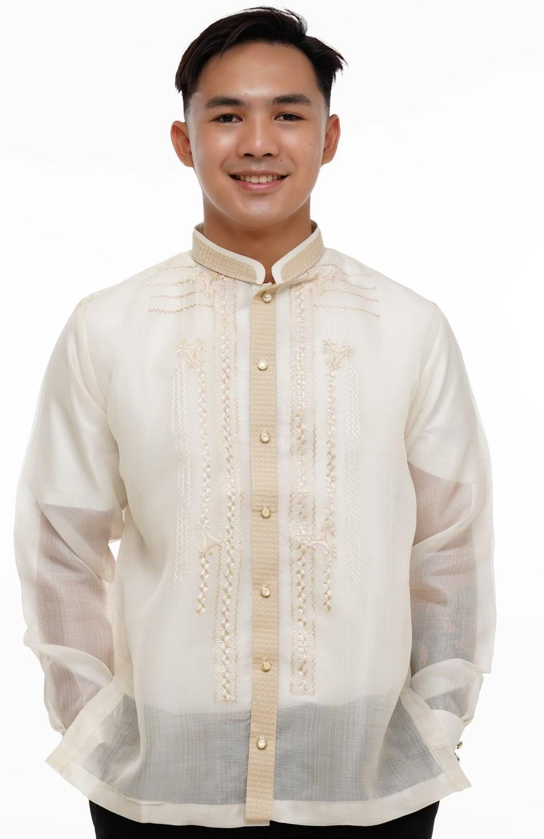 Off-White Beige Premium Cocoon Barong Tagalog