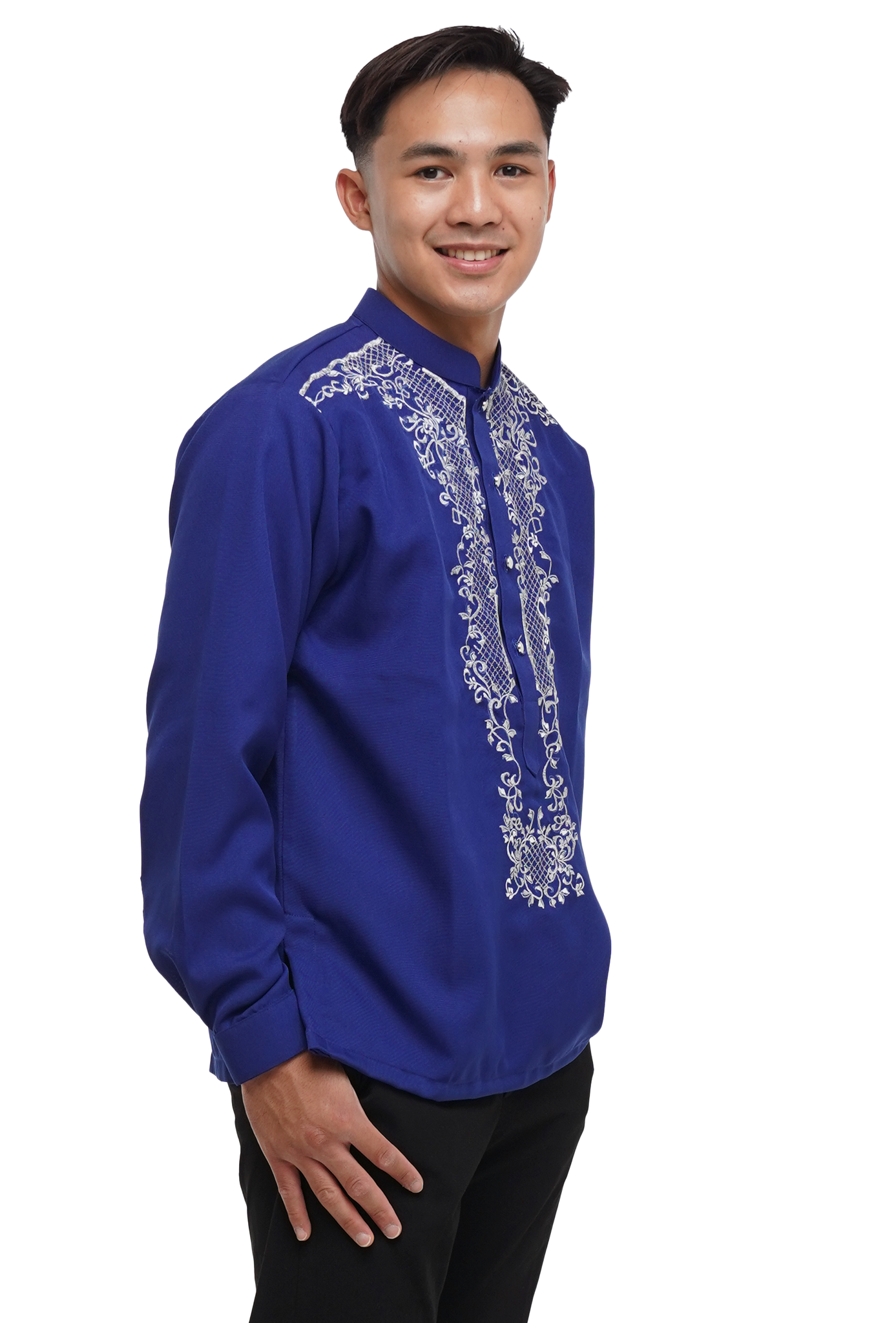 Premium Blue Couple Organza Barong Tagalog