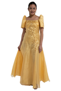Golden Yellow Filipiniana Gown