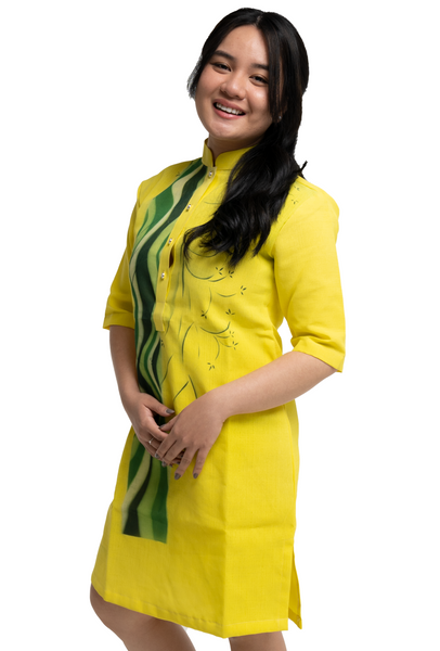Yellow Jusi Barong Dress