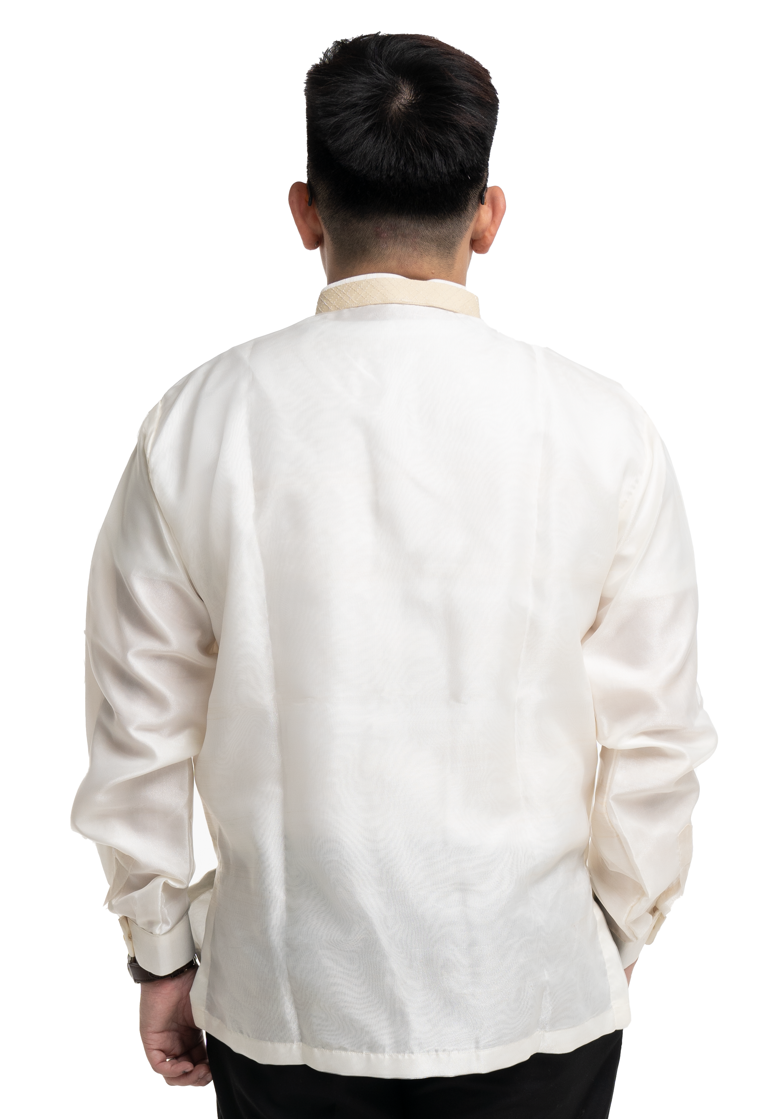 Beige Barong Tagalog Back Details