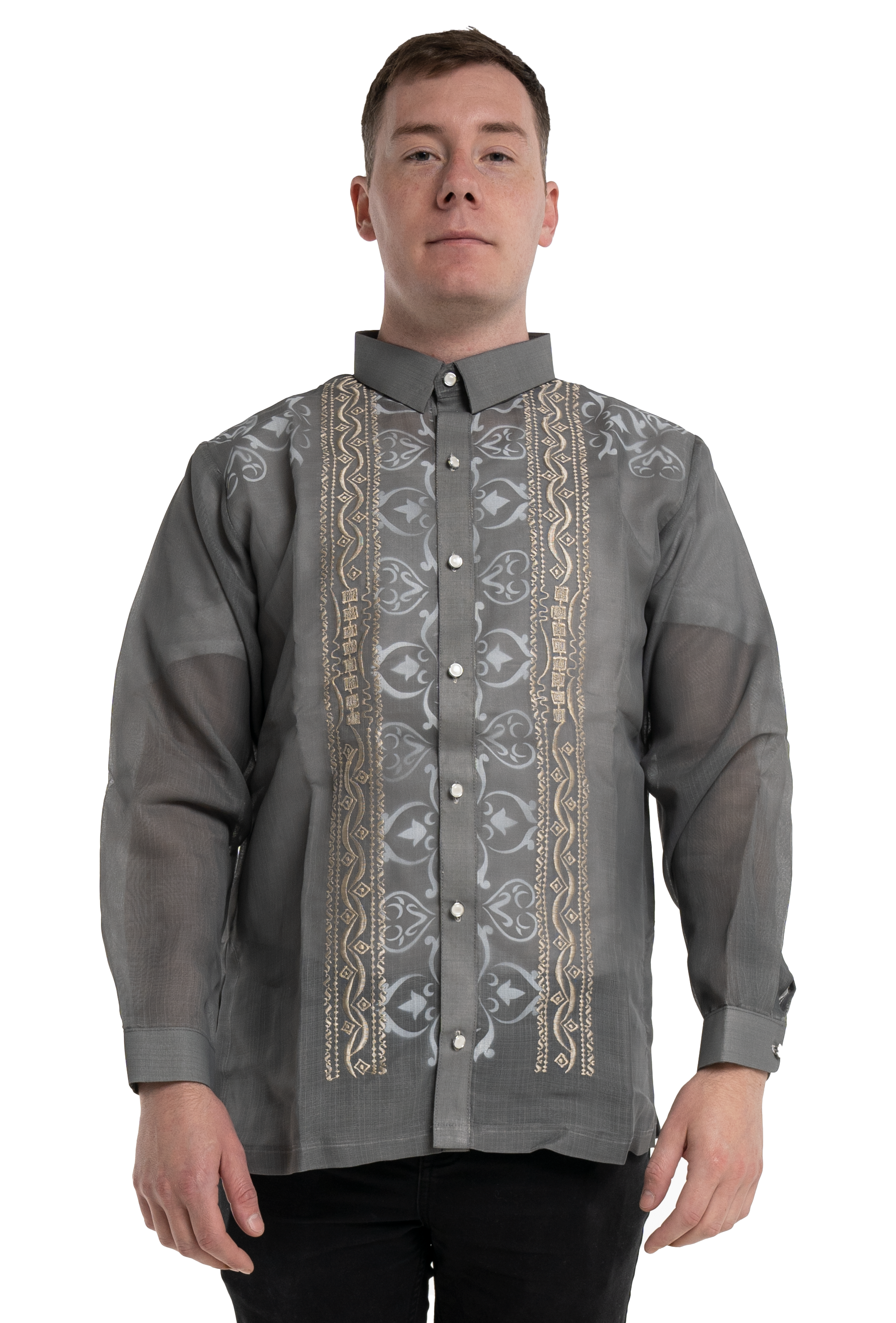 Gray Cocoon Barong Tagalog
