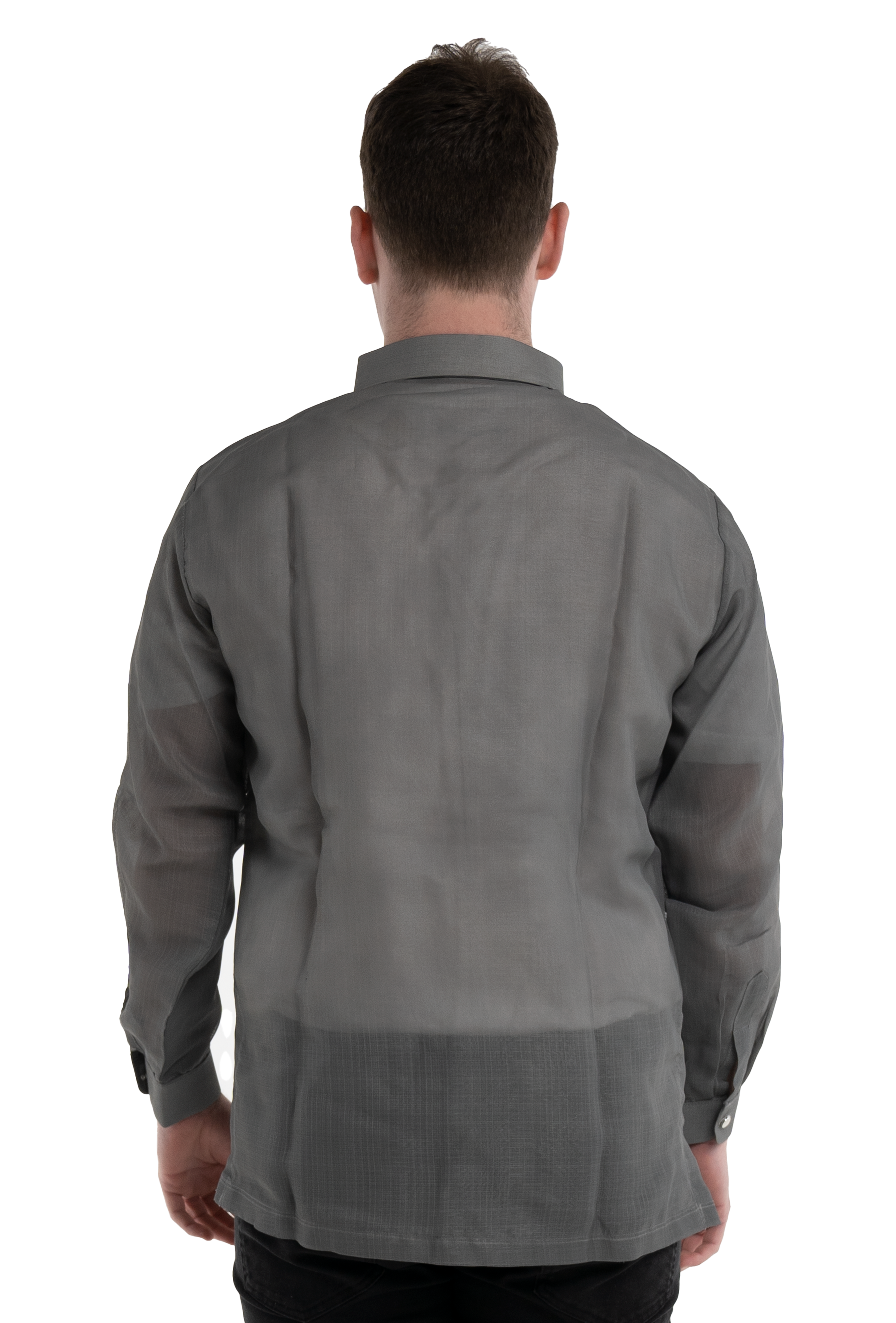 Men's Cocoon Gray Barong Tagalog