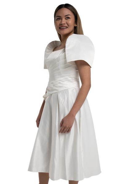 White Filipiniana Dress