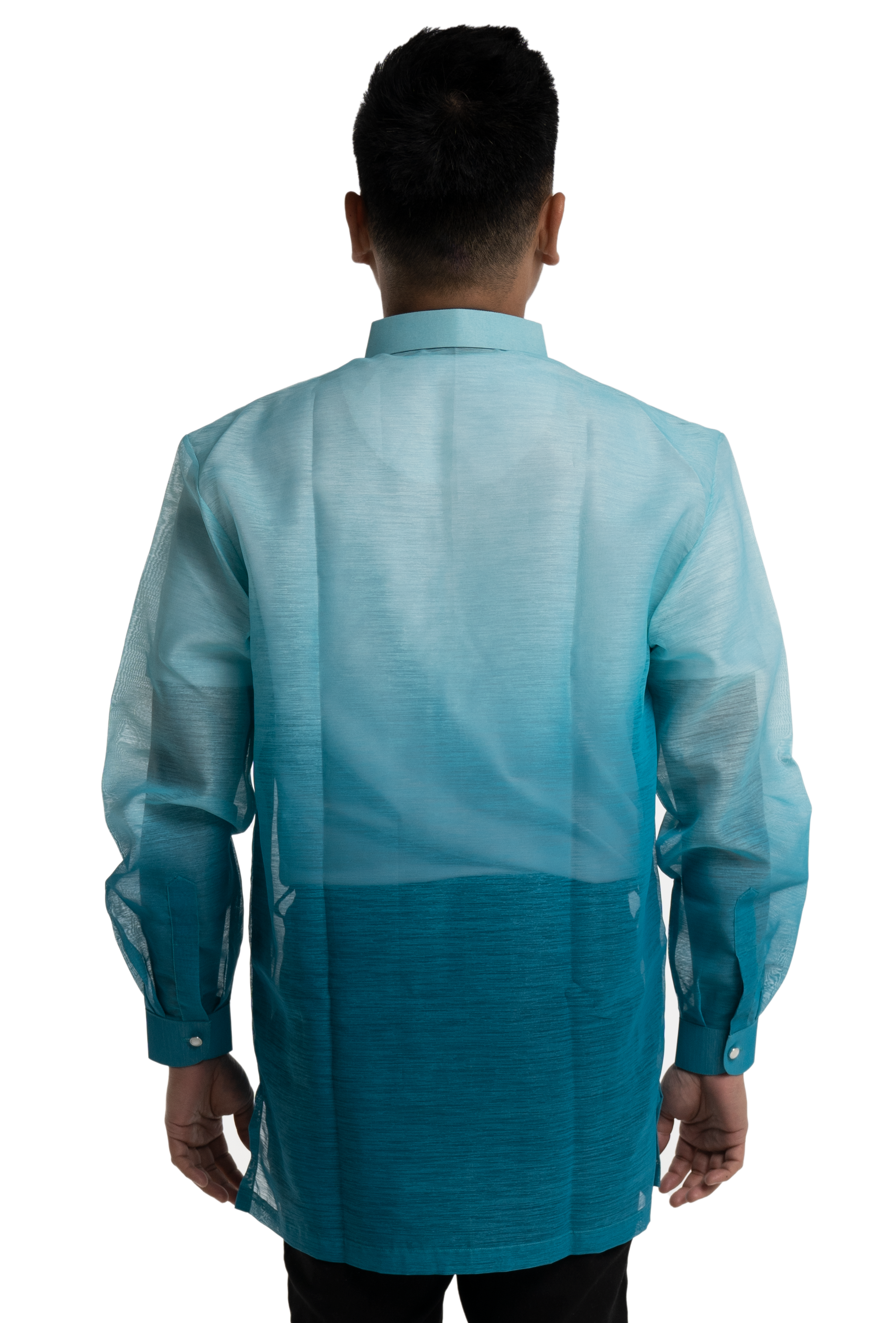 Aqua Blue Barong Tagalog Back Details