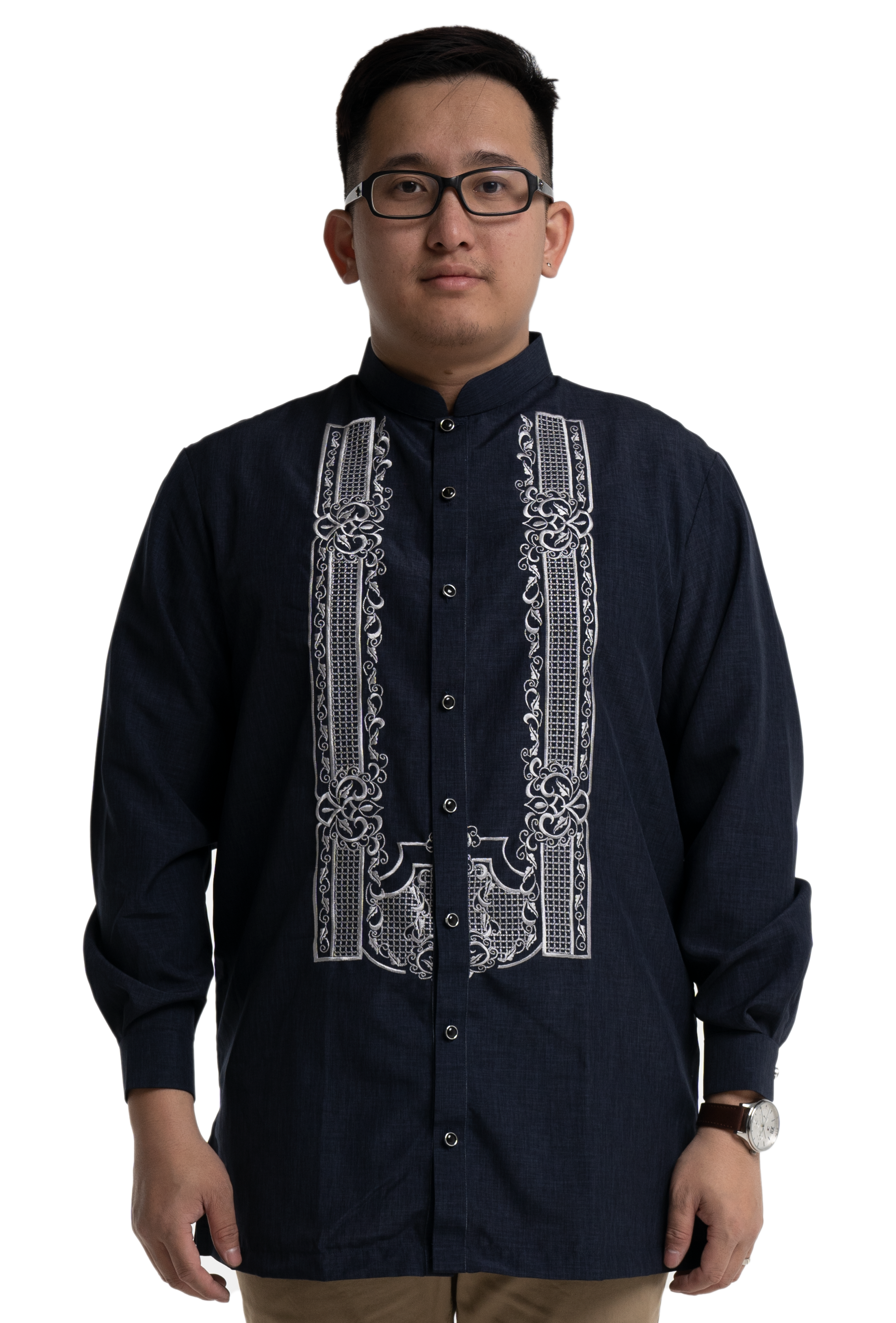 Dark Blue Barong Tagalog