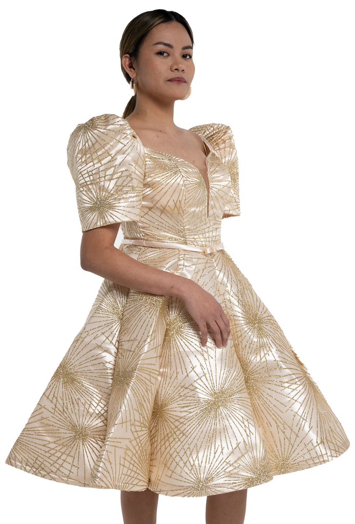 Modern Filipiniana Gown — Mestiza Sleeves | Shopee Philippines
