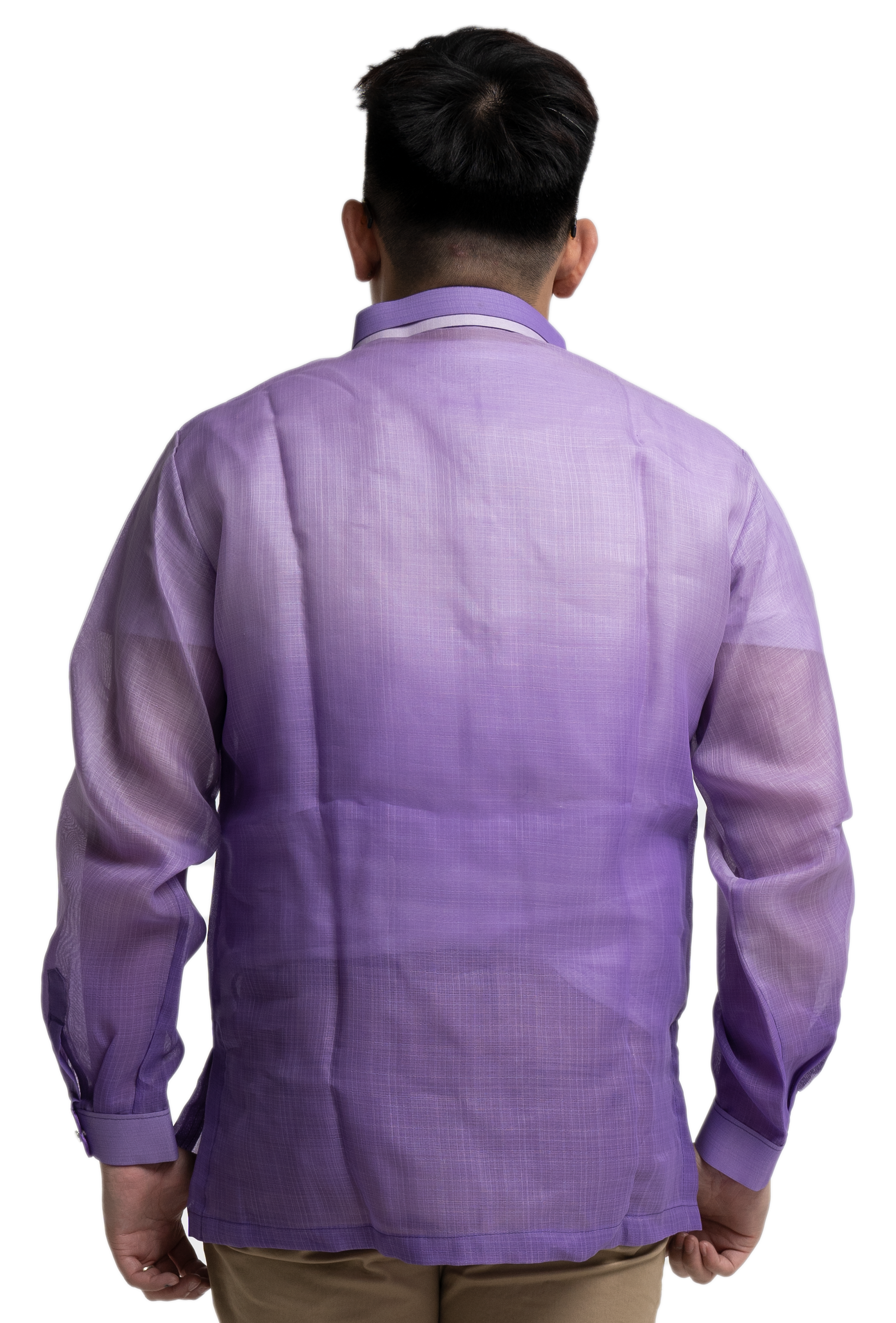 Purple Barong Tagalog Back Details