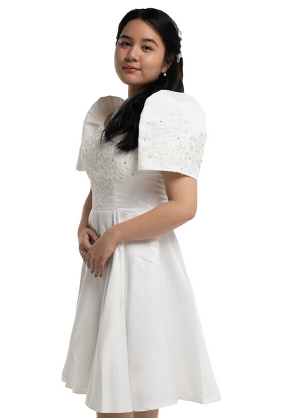 White  Filipiniana Dress