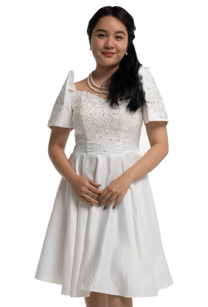 Modern Filipiniana French Lace Cocktail - Sabel MR5 For Sale – Barong World