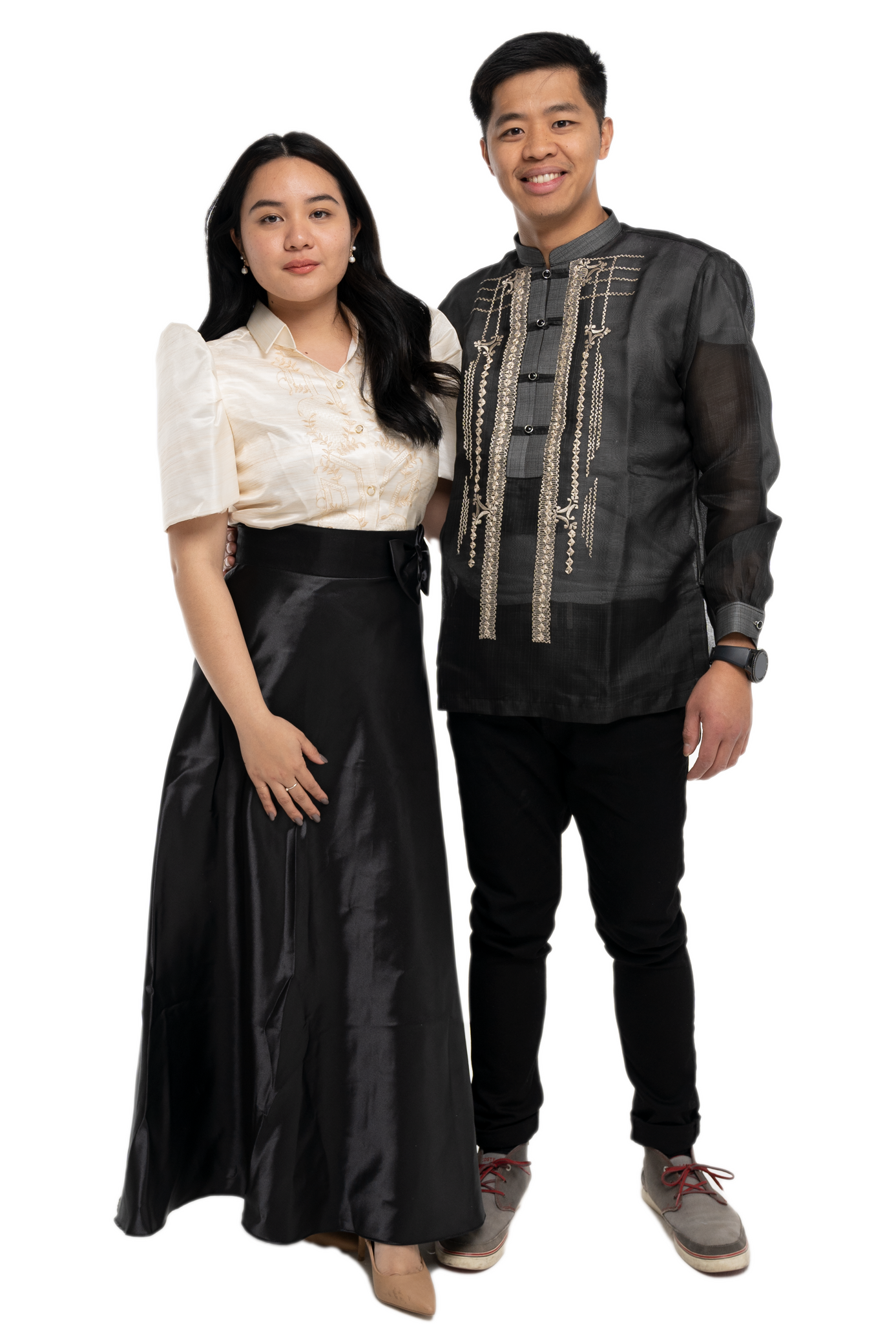 Black Barong tagalog Suit