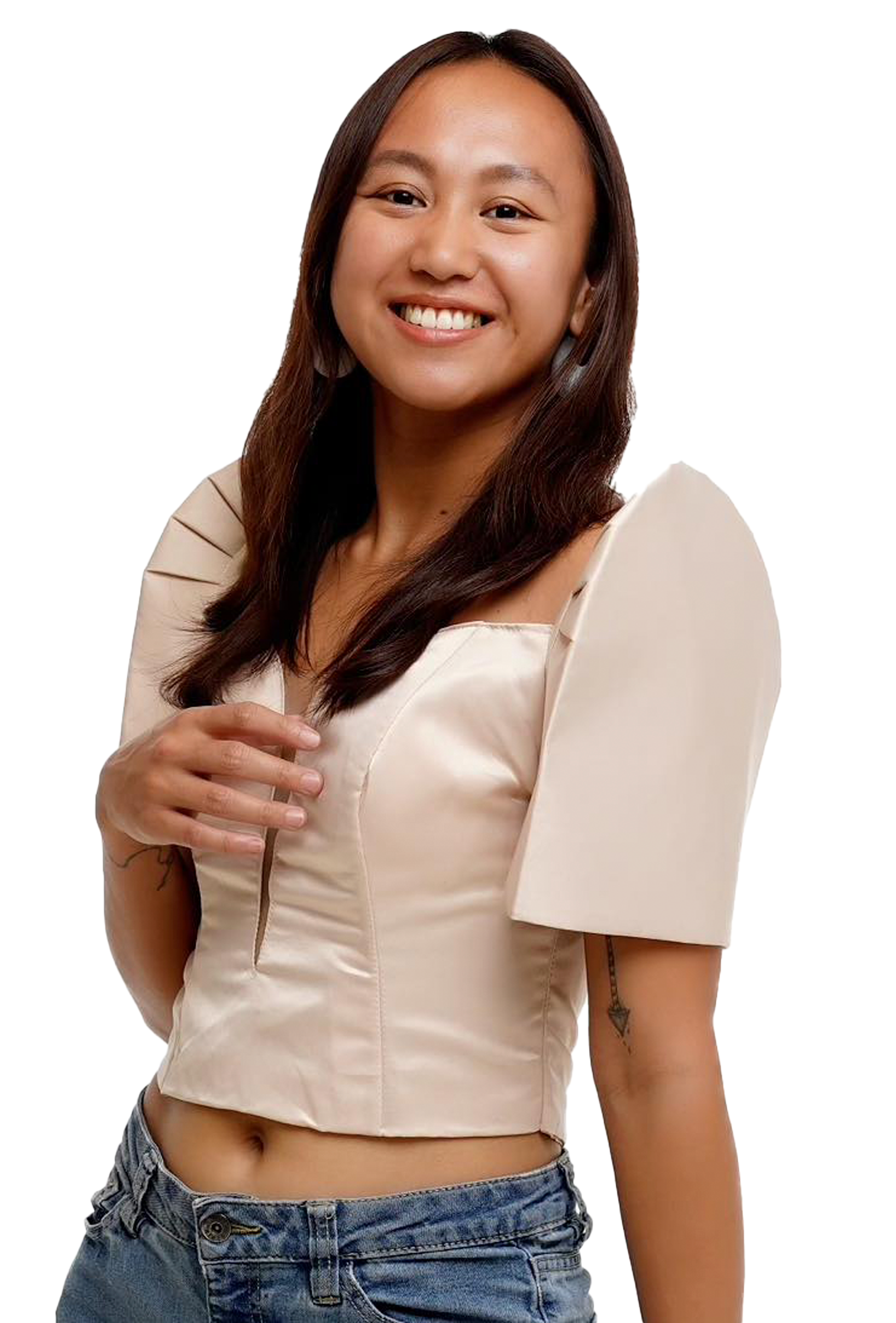 Elegant Duchess Beige Modern Filipiniana 