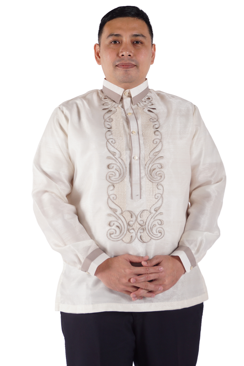 Men's Organza Premium Embroidery Classic Barong Tagalog - Erik - JN01 ...