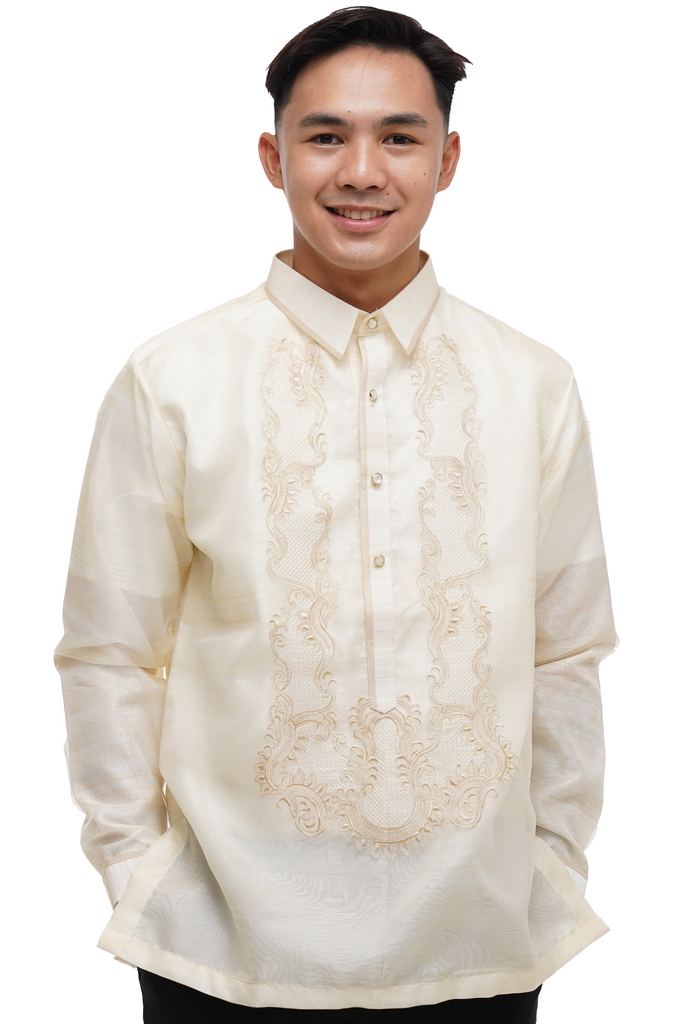 Men's Organza Classic Barong Tagalog with Lining - Jacobo - JF589 ...