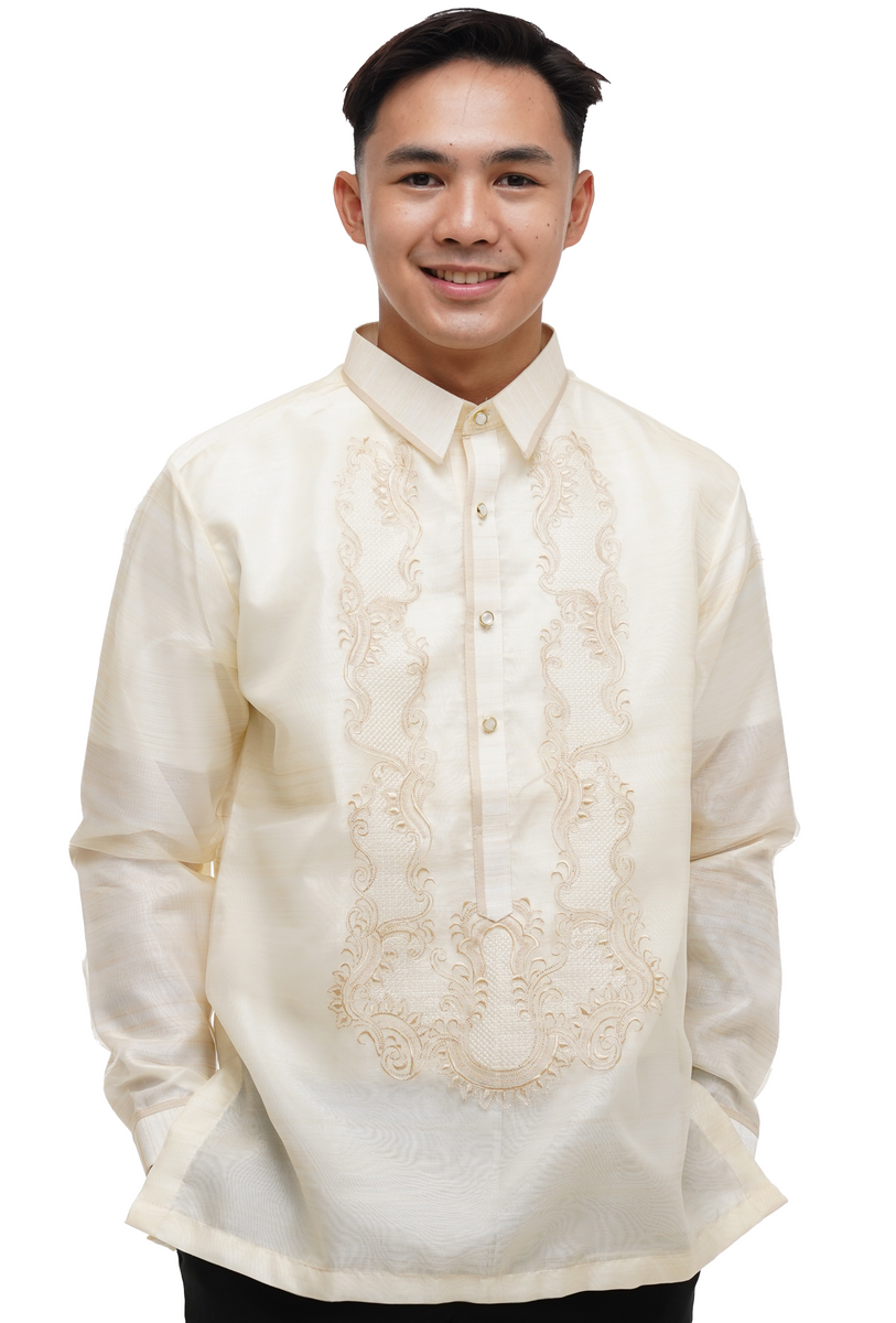 Organza Classic Barong Tagalog with Lining - Jacobo - JF589 – Barong World