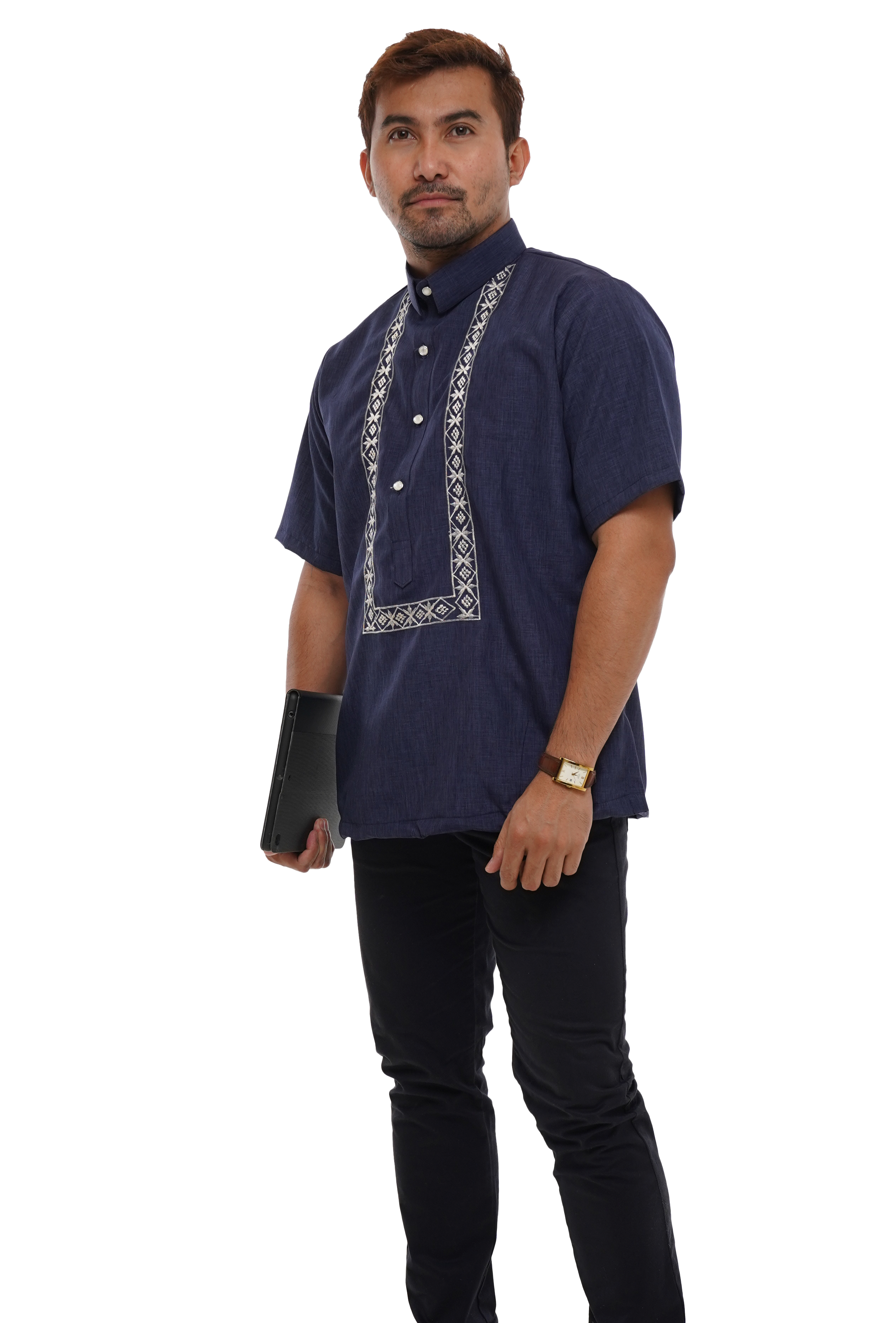Office Hugo Navy Blue Barong Tagalog