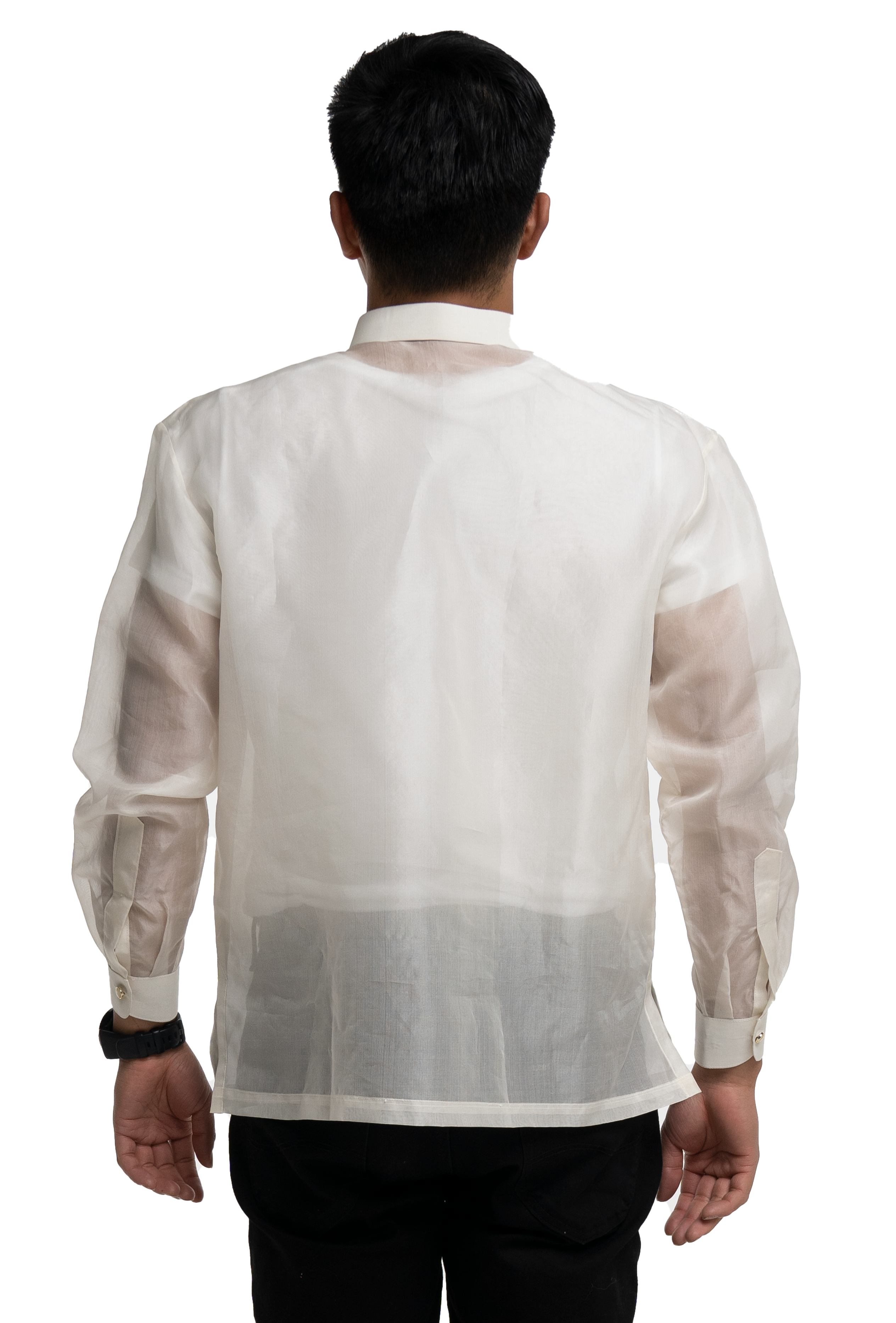 Off White Barong Tagalog Men Jusi Back Details