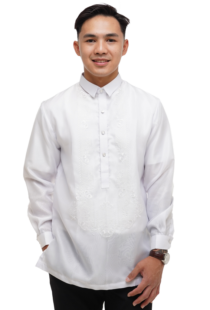 Classic Jusilyn Barong Tagalog (White) - Christian JS212 For Sale ...