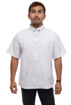 White Short Sleeves Barong 
