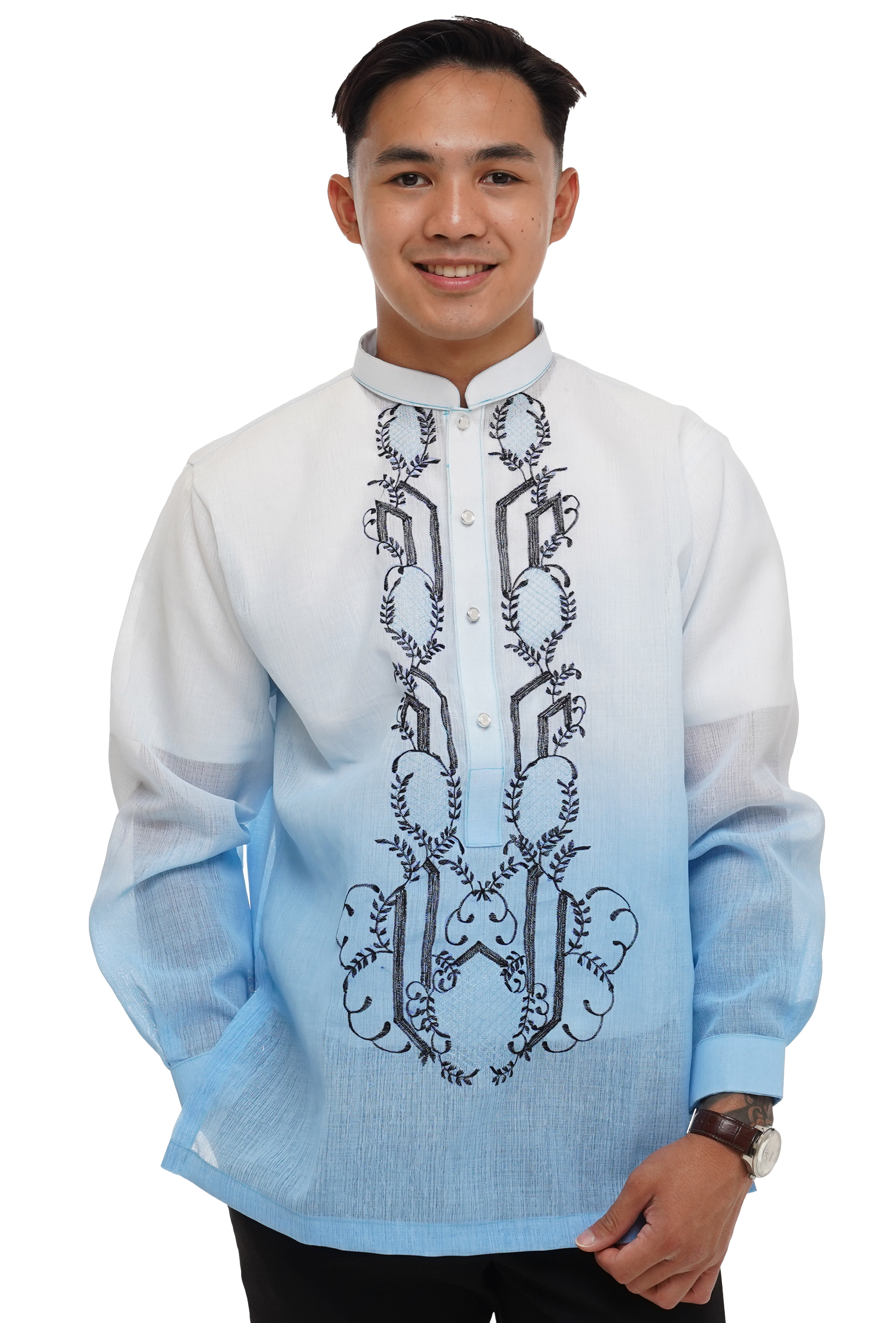 Mono Blue Barong Tagalog