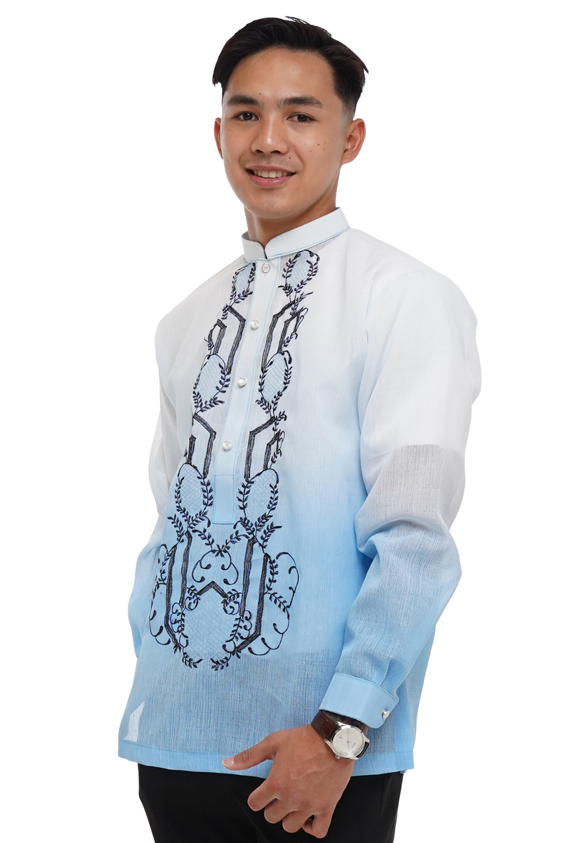 Jusi Blue Barong Tagalog - Michael JV44 For Sale – Barong World