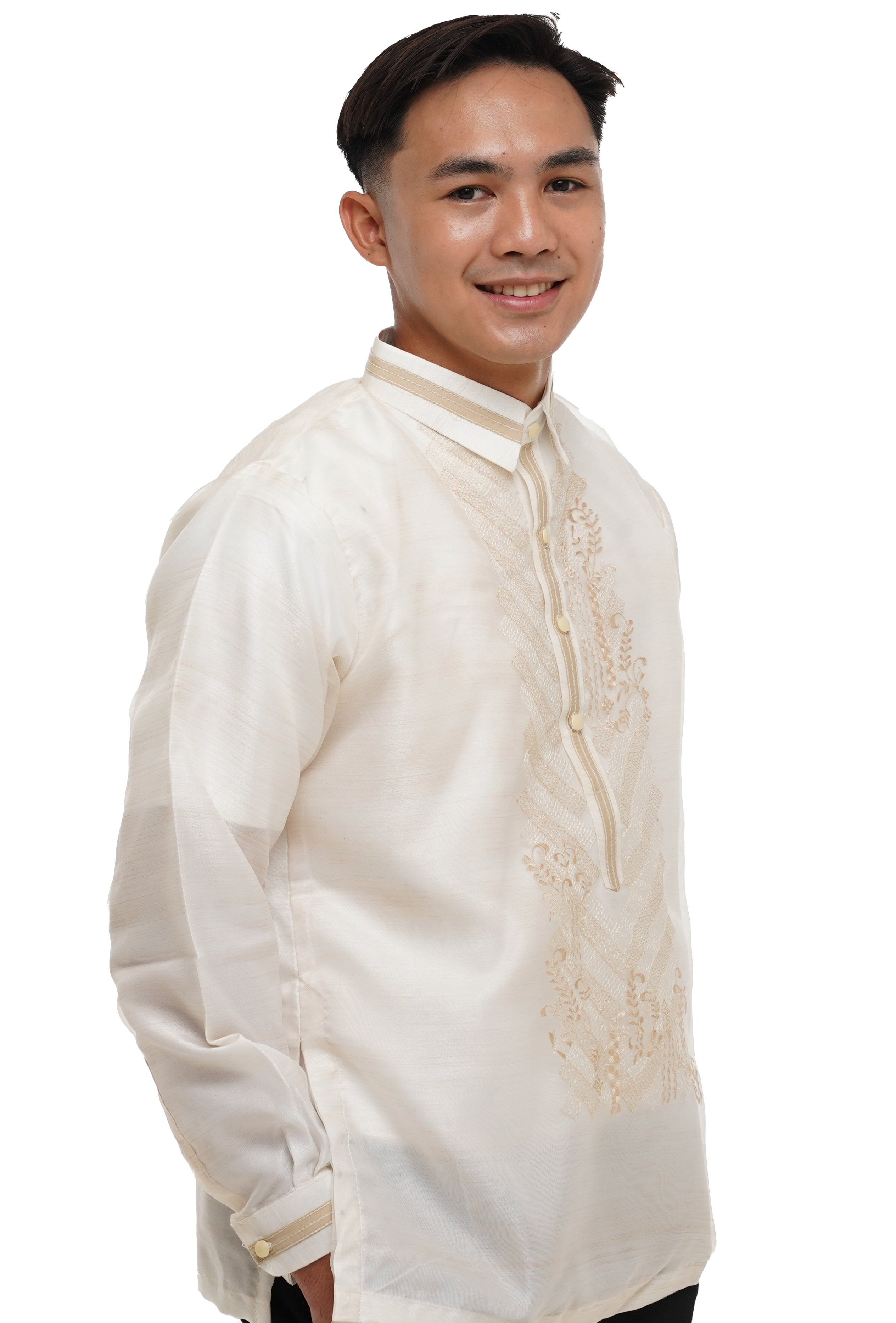Organza Beige Barong Tagalog