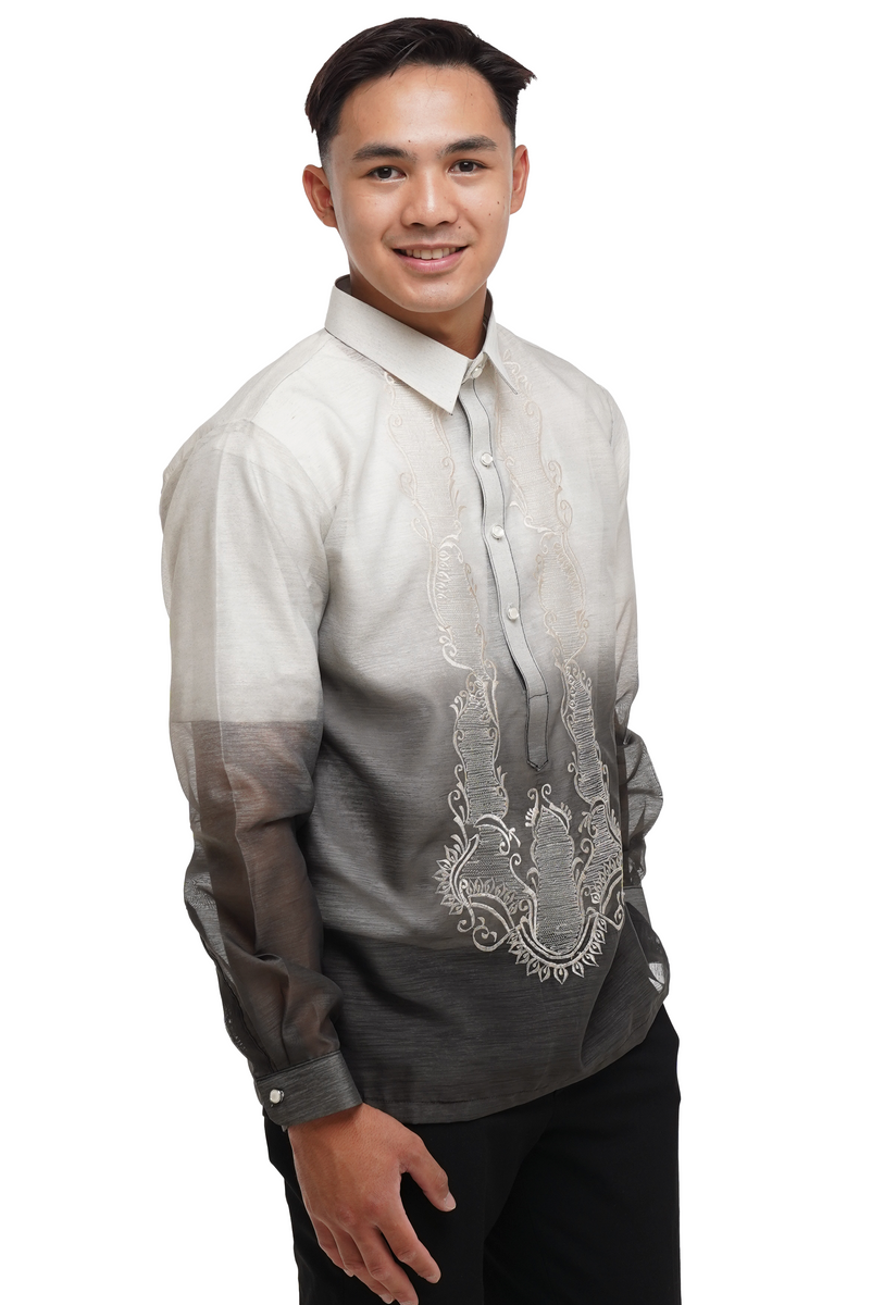 Mono Black Jusilyn Barong Tagalog - Jake JV546 – Barong World