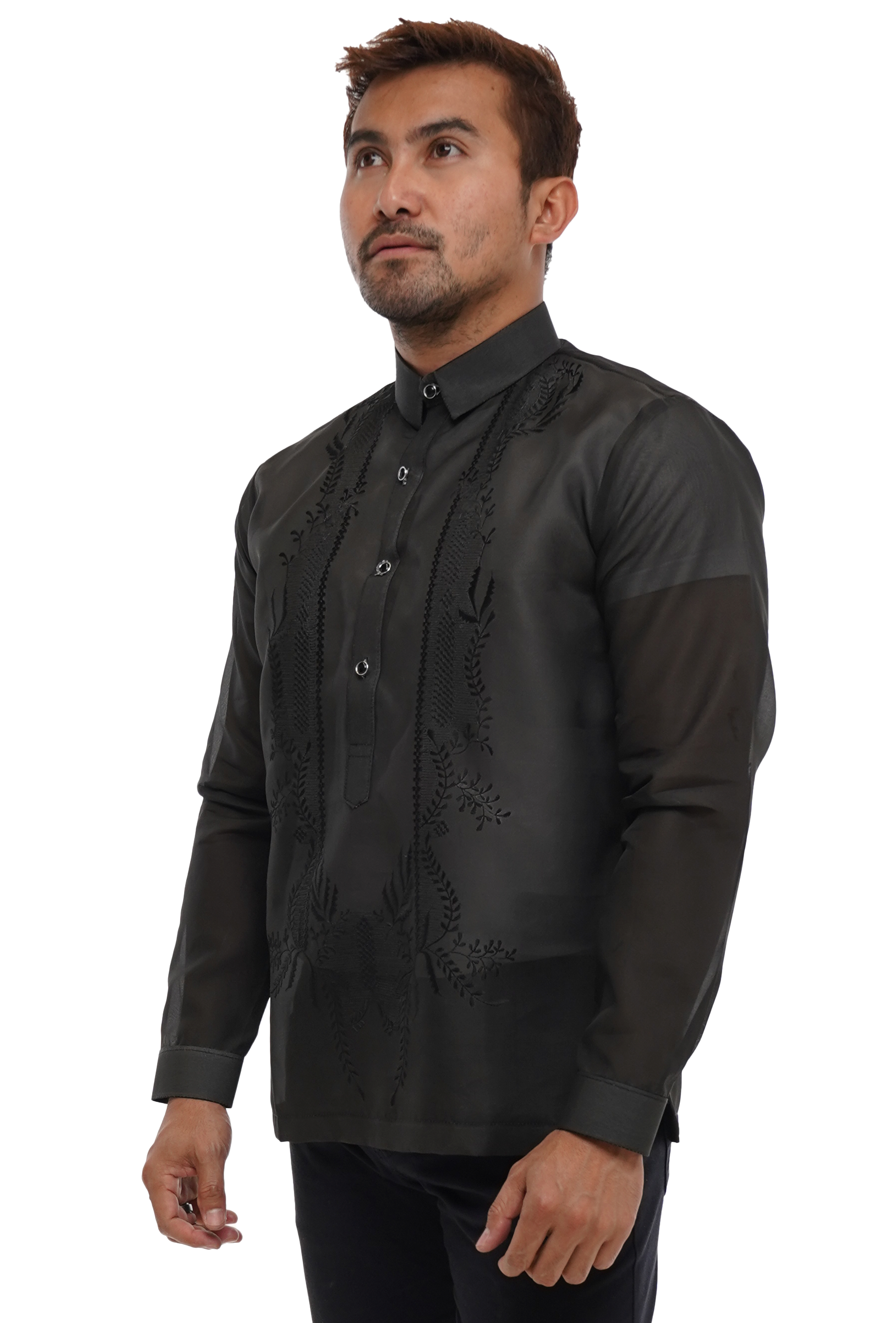 Black Elegant Jusi Barong Tagalog