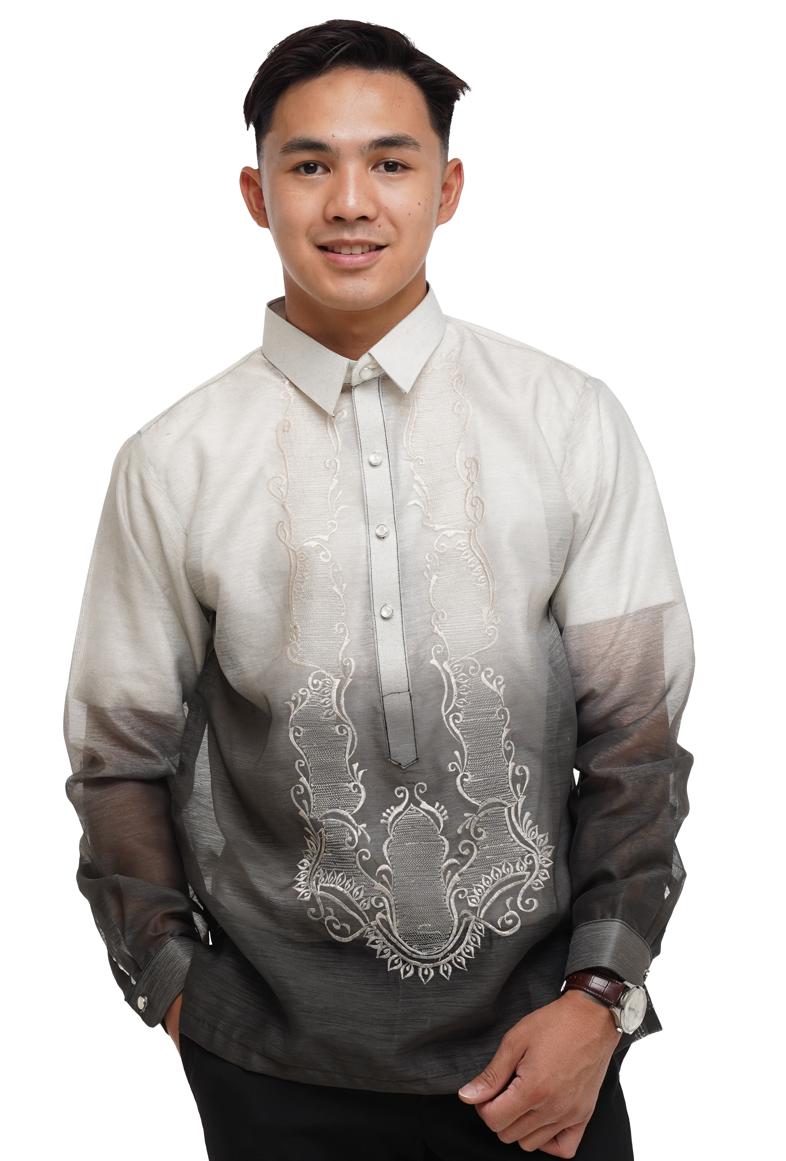 Mono Black Barong Tagalog Jusilyn