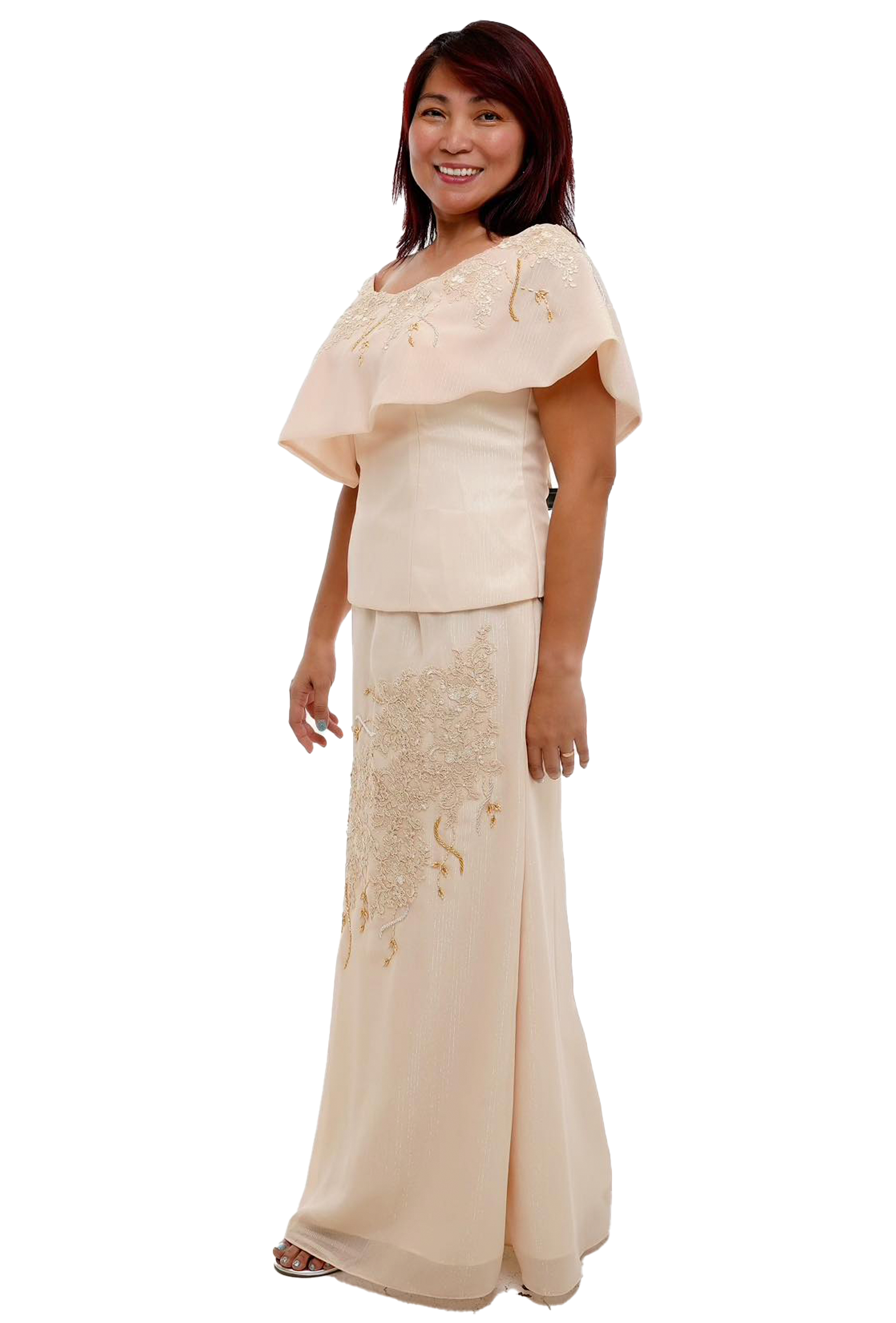 Ninang Long Filipiniana Dress 