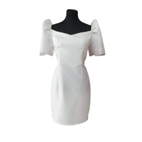 White Filipiniana  Dress