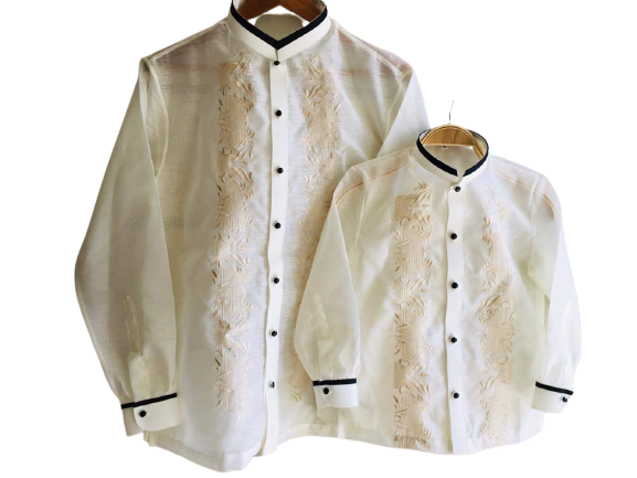 Father & Son Chinese Collar Set F2 For Sale